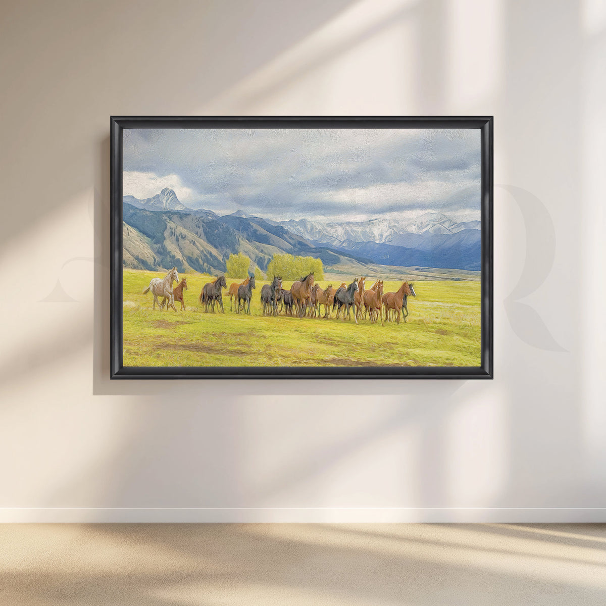 Wild Herd Canvas Artwork – Asha Art Studio – Image 3