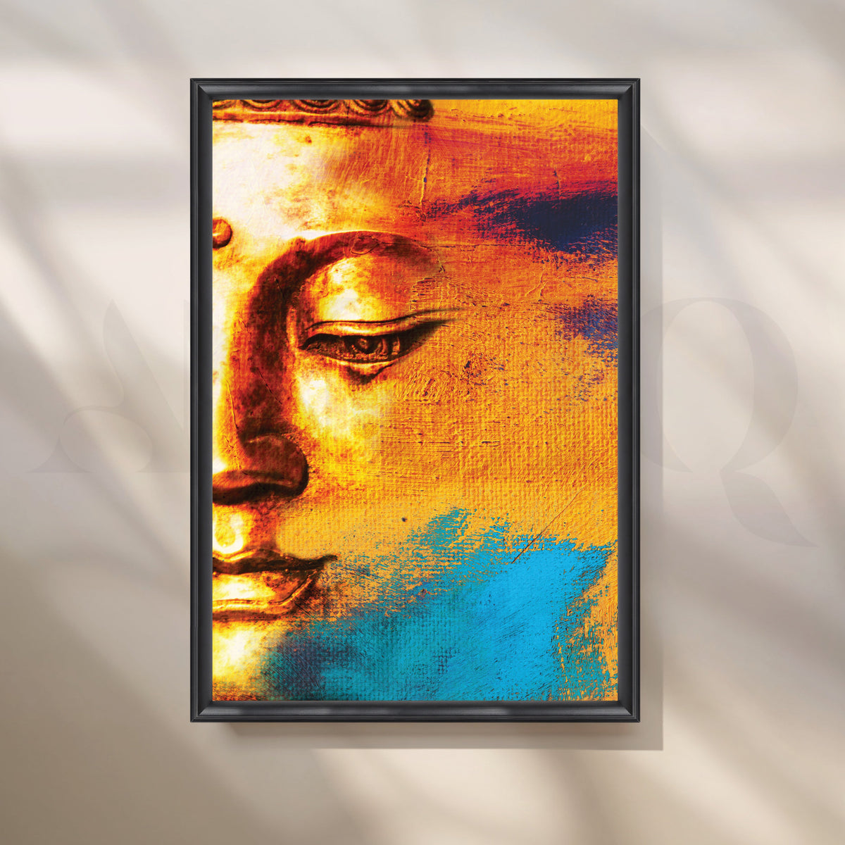 Lord Buddha's Tranquil Canvas Artwork – Asha Art Studio – Image 3