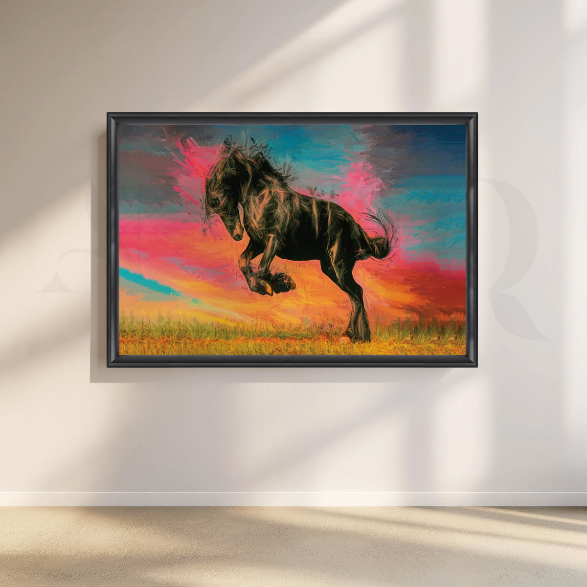 Equestrian Symphony Canvas Artwork – Asha Art Studio – Image 3