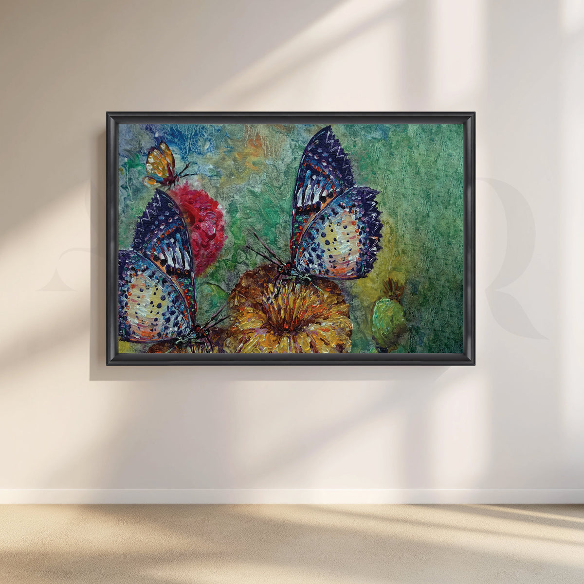 Reverie of Fluttering Wings Canvas Artwork – Asha Art Studio – Image 3