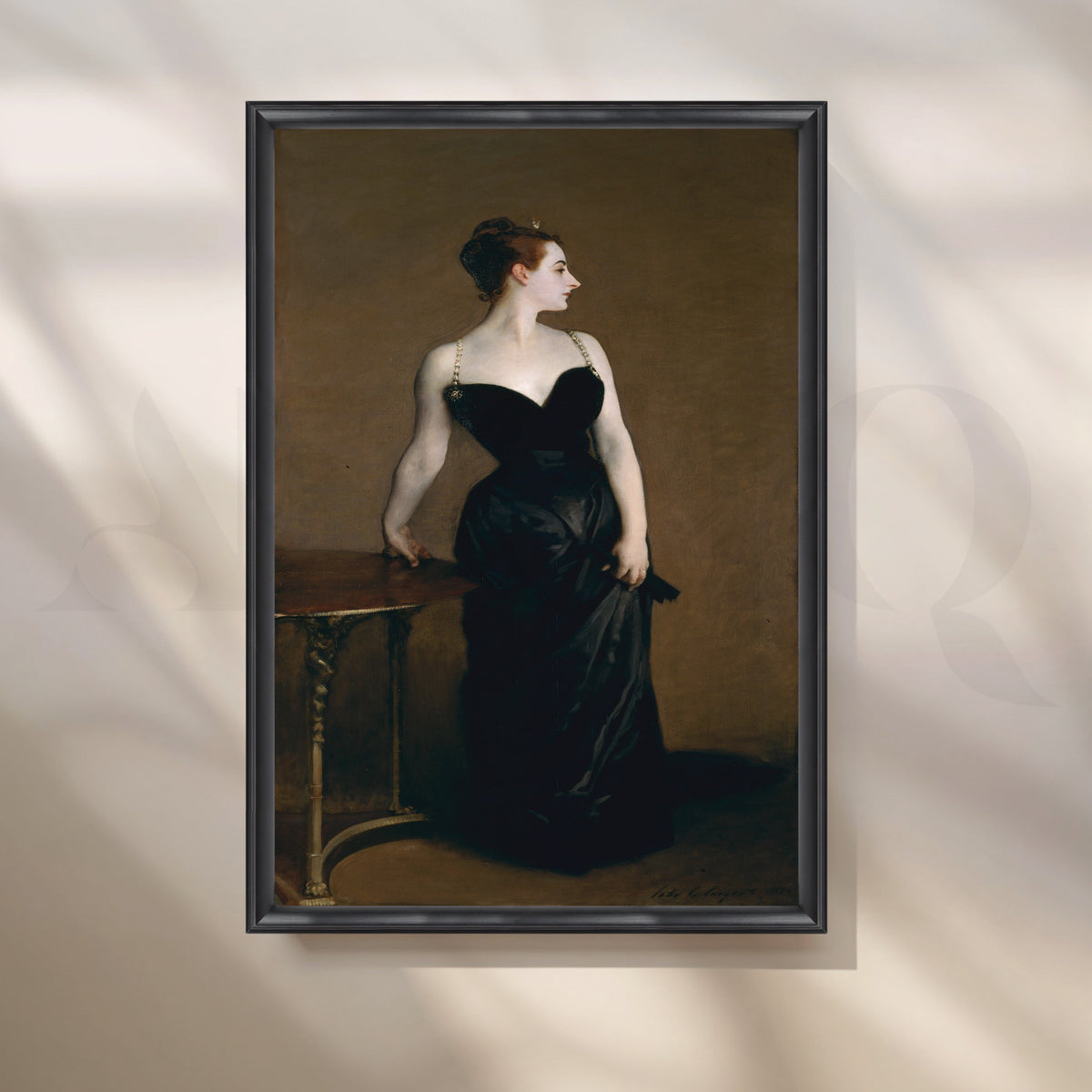 Black Gown Elegance Canvas Artwork – Asha Art Studio – Image 3