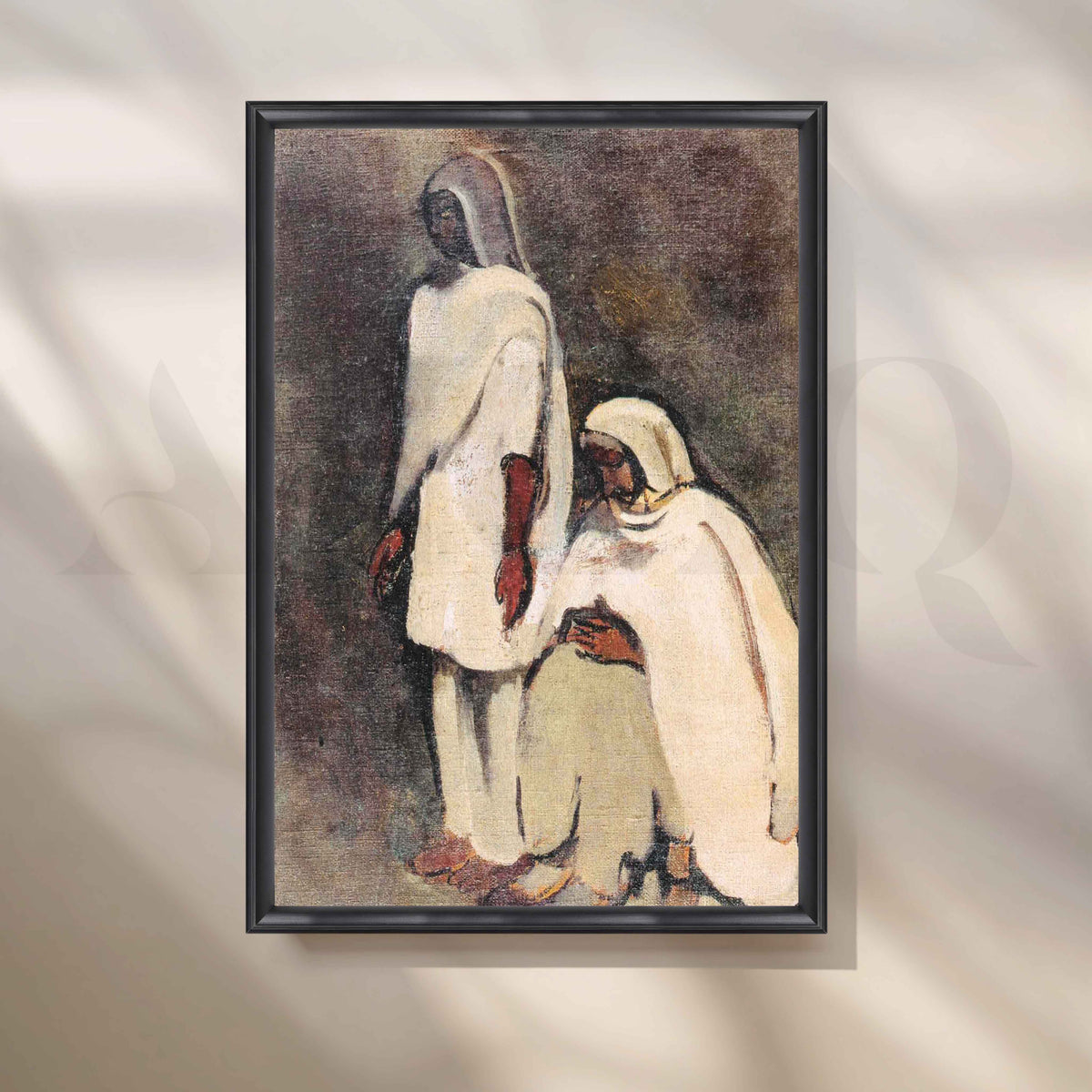 Two Women by Amrita Sher-Gil Canvas Artwork – Asha Art Studio – Image 3