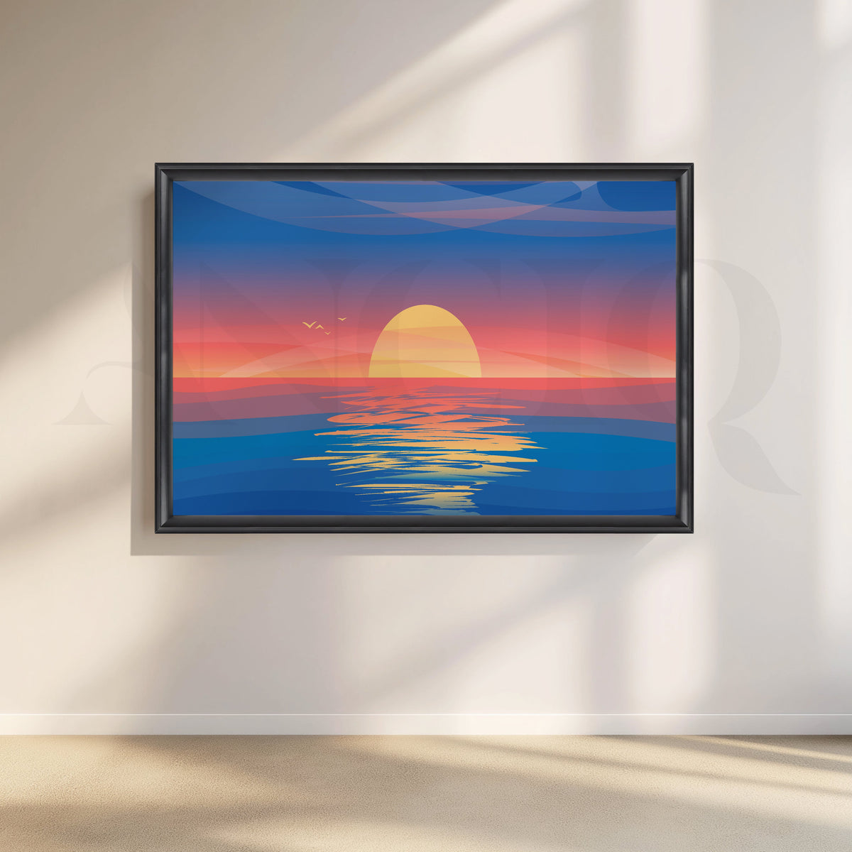 Sunset Reverie Canvas Wall Painting – Asha Art Studio – Image 3