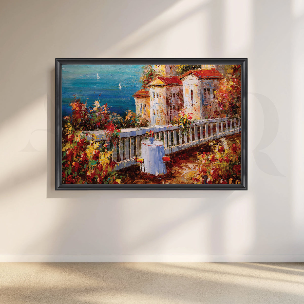 Mediterranean Escape Canvas Artwork – Asha Art Studio – Image 3