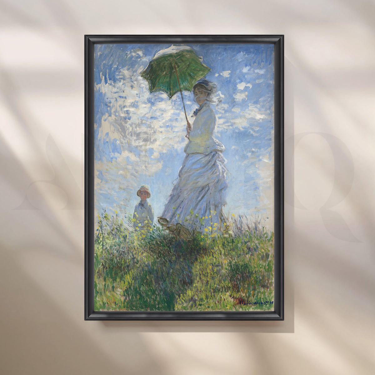 Woman with a Parasol (Monet) Canvas Artwork – Asha Art Studio – Image 3