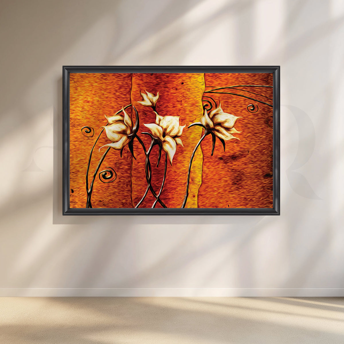 Blaze of Petals Canvas Artwork – Asha Art Studio – Image 3