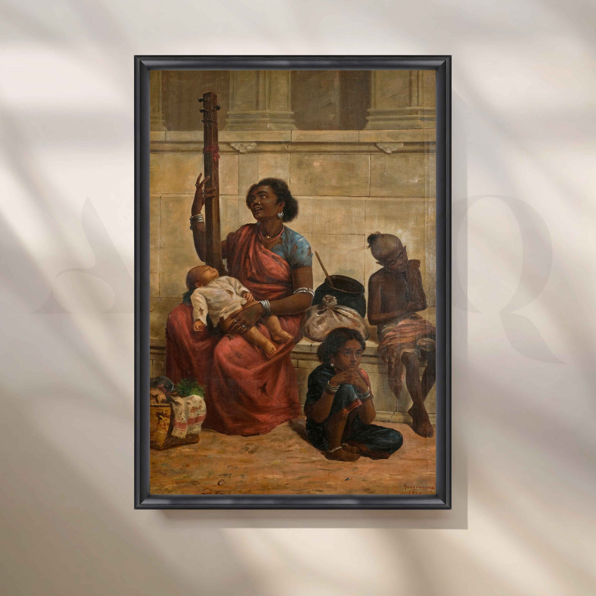 Gypsies of South India by Raja Ravi Varma Canvas Artwork – Asha Art Studio – Image 3