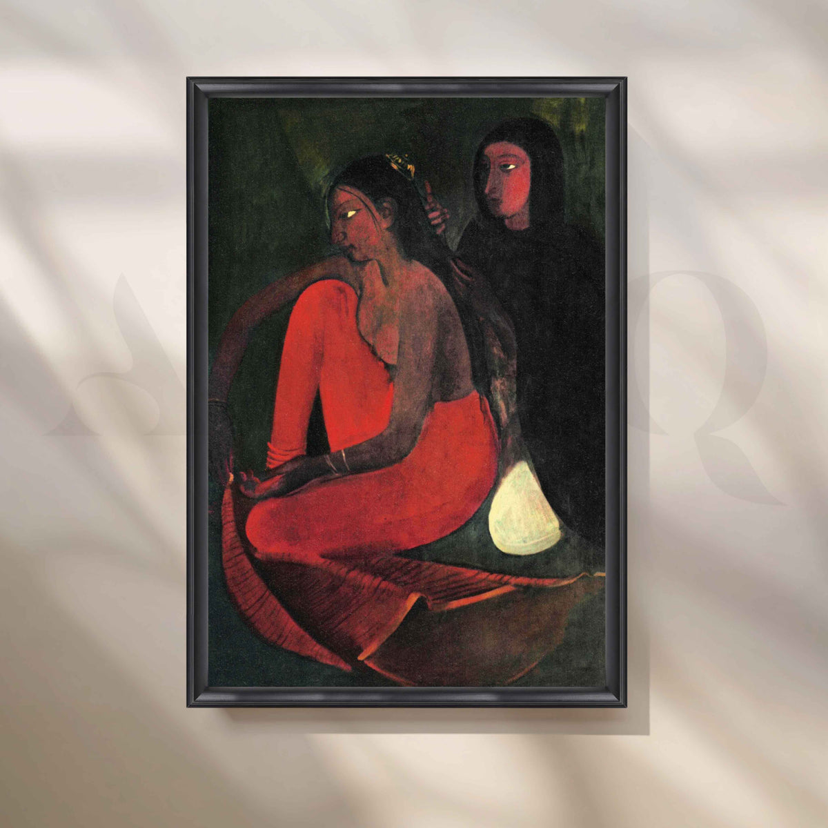 Bride’s Toilet by Amrita Sher-Gil Canvas Artwork – Asha Art Studio – Image 3