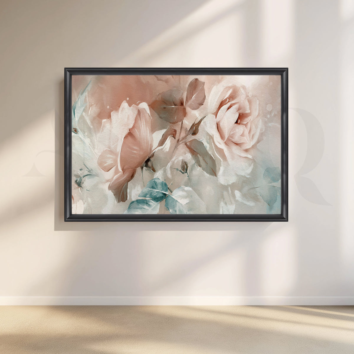 Peachy Serenade Canvas Wall Artwork – Asha Art Studio – Image 3