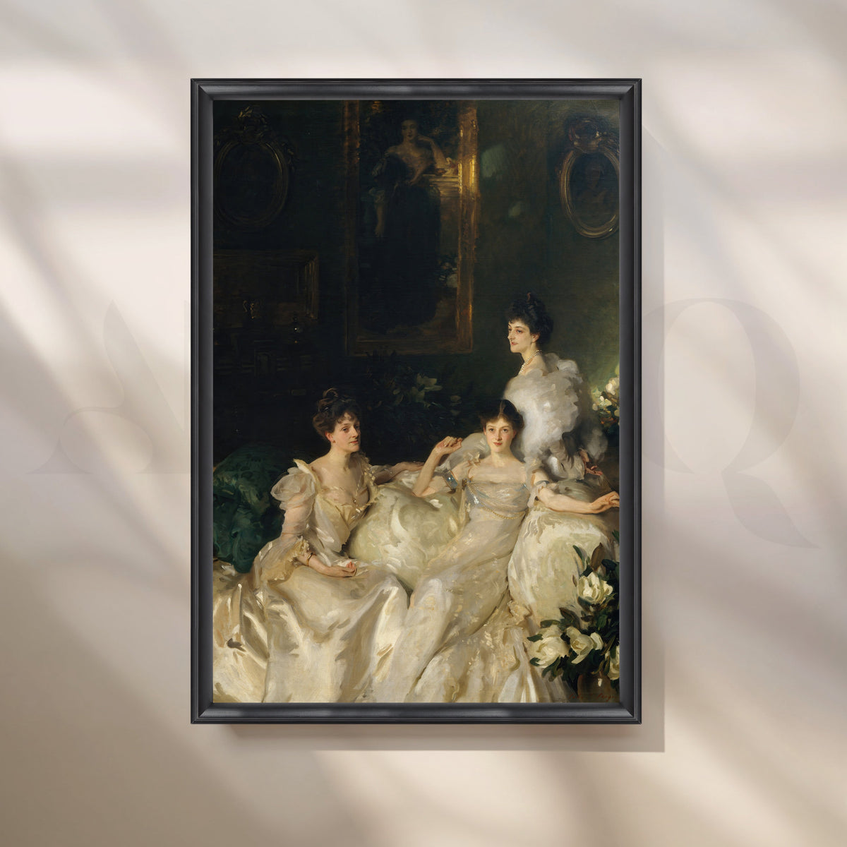Gilded Salon Sisters Canvas Artwork – Asha Art Studio – Image 3