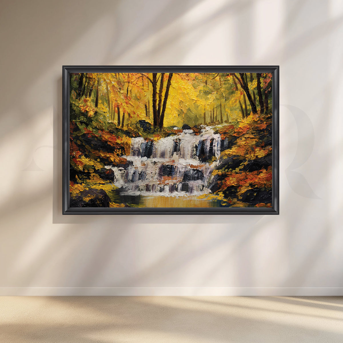 Cascading Bliss Canvas Artwork – Asha Art Studio – Image 3