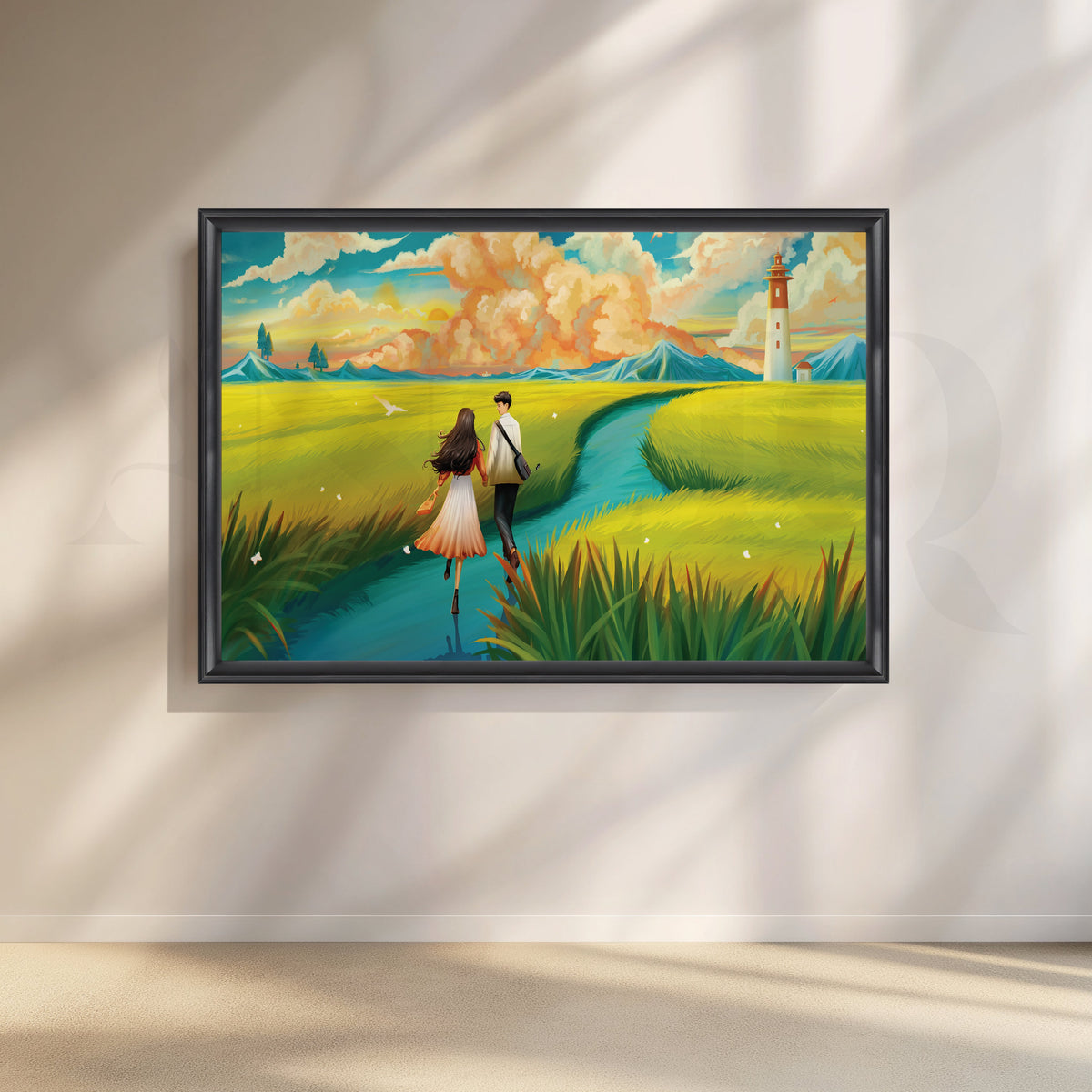 Countryside Love Canvas Artwork – Asha Art Studio – Image 4