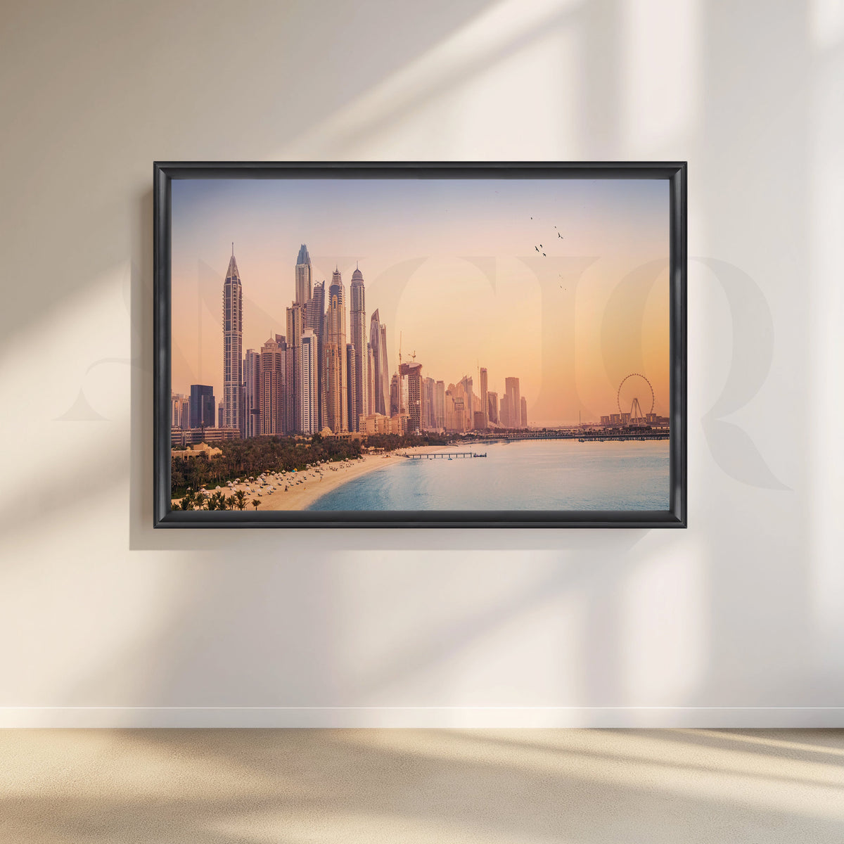 Coastal Cityscape Canvas Artwork – Asha Art Studio – Image 3