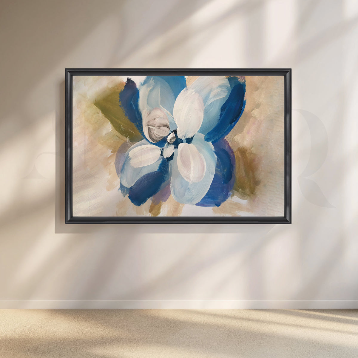 Azure Elegance Canvas Wall Artwork – Asha Art Studio – Image 3