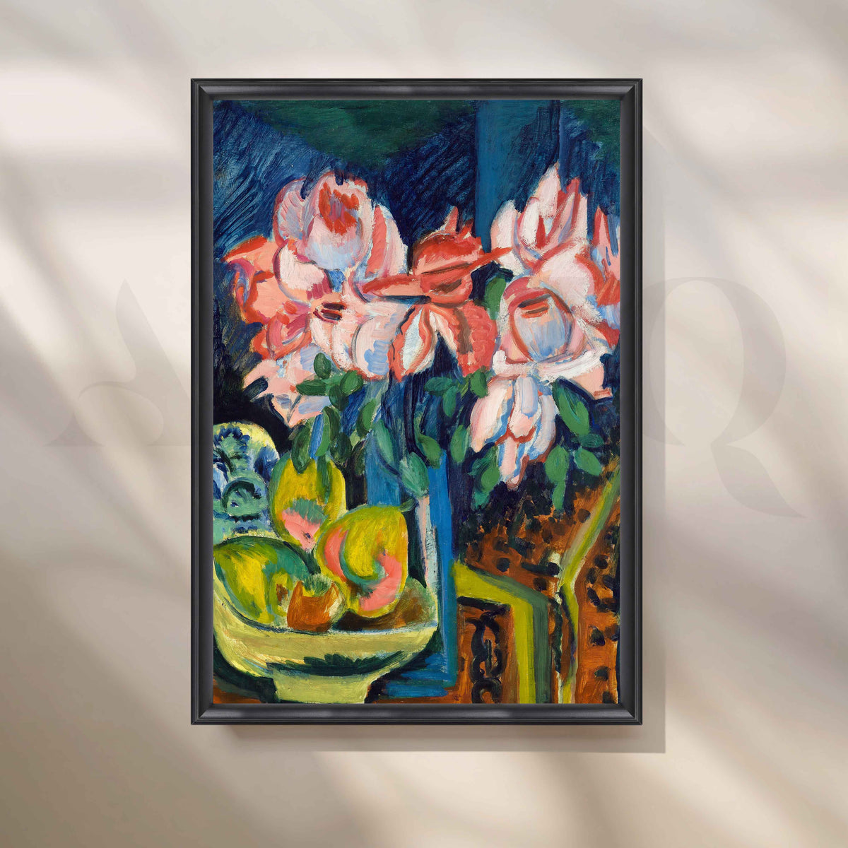 Expressive Floral Still Life Canvas Artwork – Asha Art Studio – Image 3