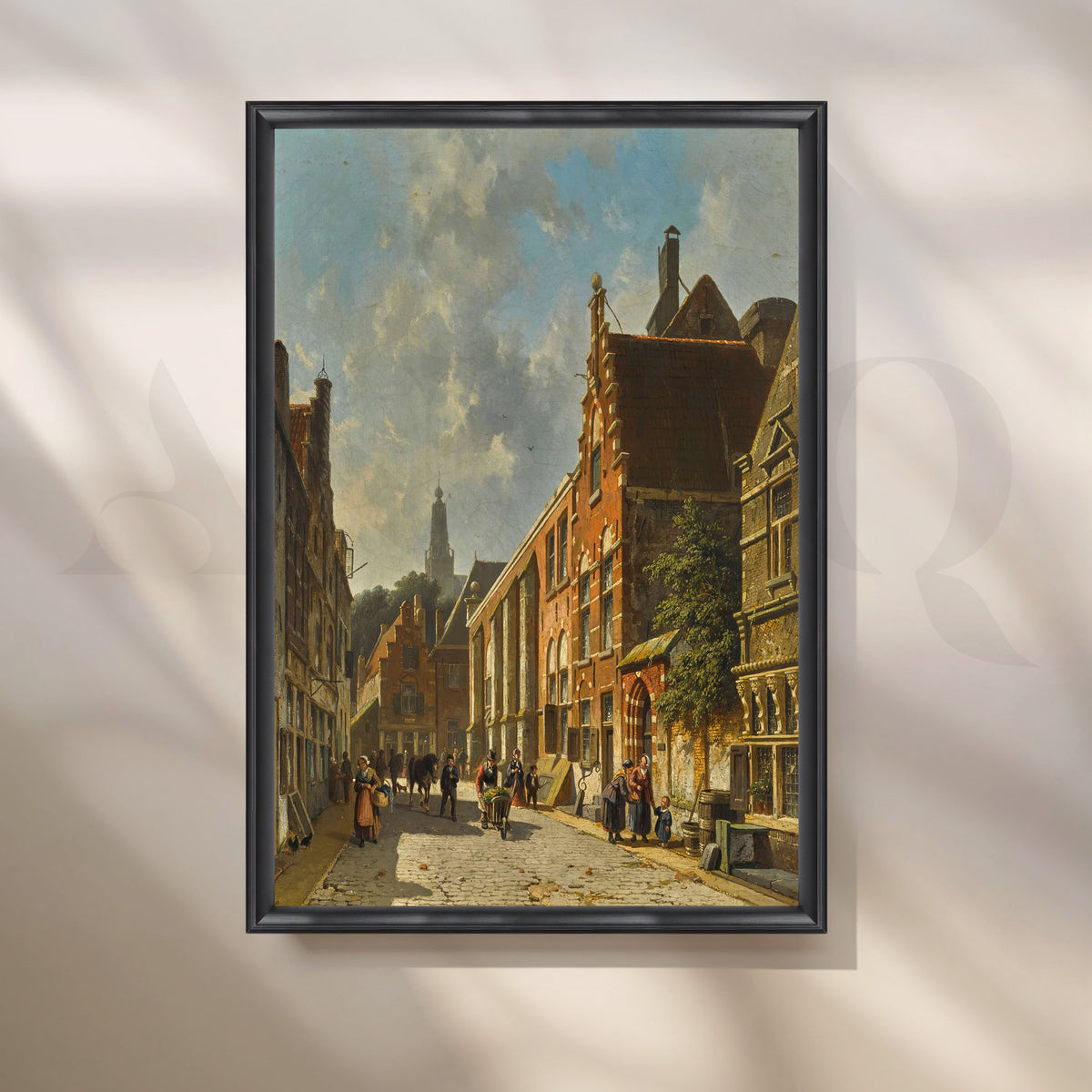 Vintage European Street Canvas Artwork – Asha Art Studio – Image 3
