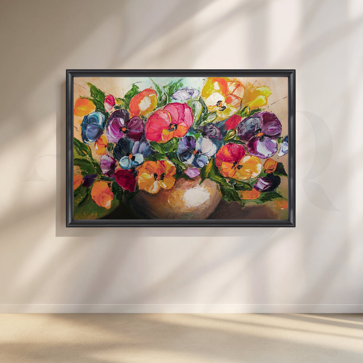 Colorful Floral Bouquet Canvas Artwok – Asha Art Studio – Image 4