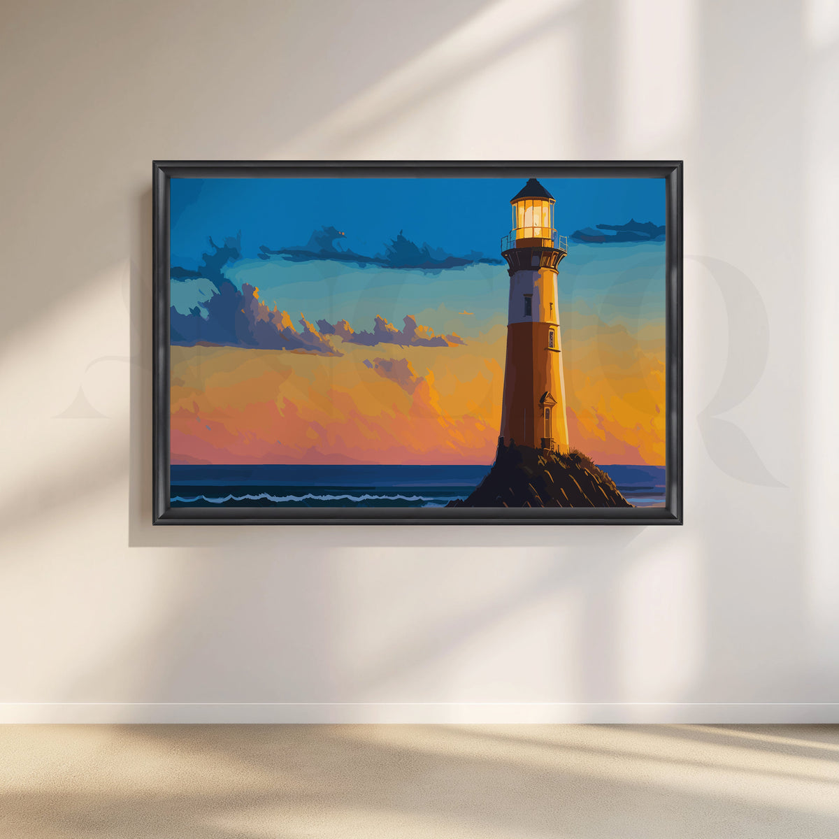 Lighthouse Beauty Canvas Artwork – Asha Art Studio – Image 3
