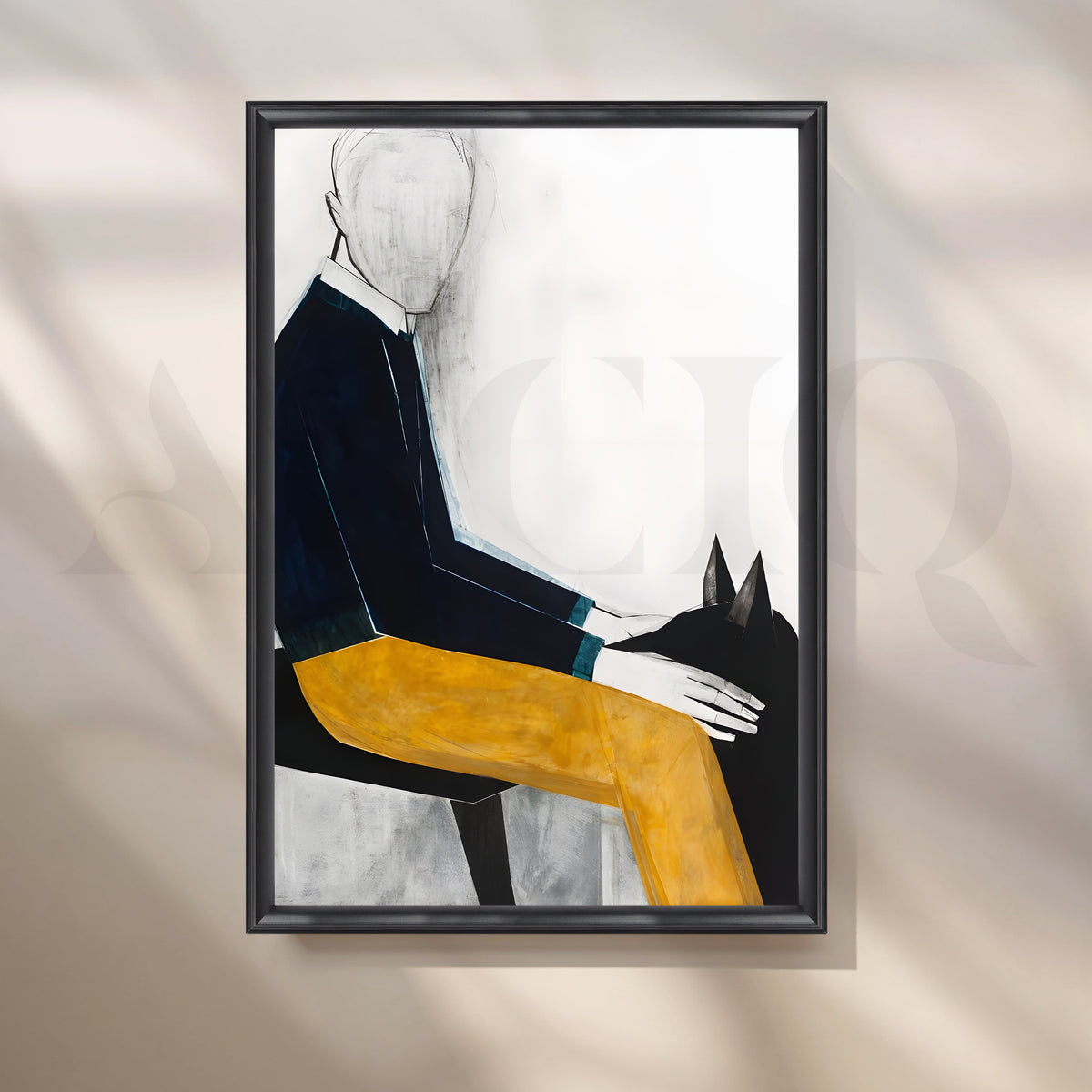 Mustard Accent Canvas Artwork – Asha Art Studio – Image 3