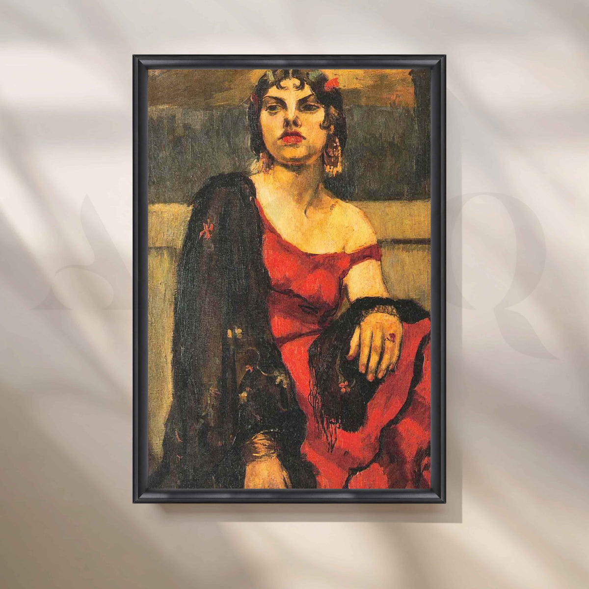 Spanish Girl by Amrita Sher-Gil Canvas Artwork – Asha Art Studio – Image 3