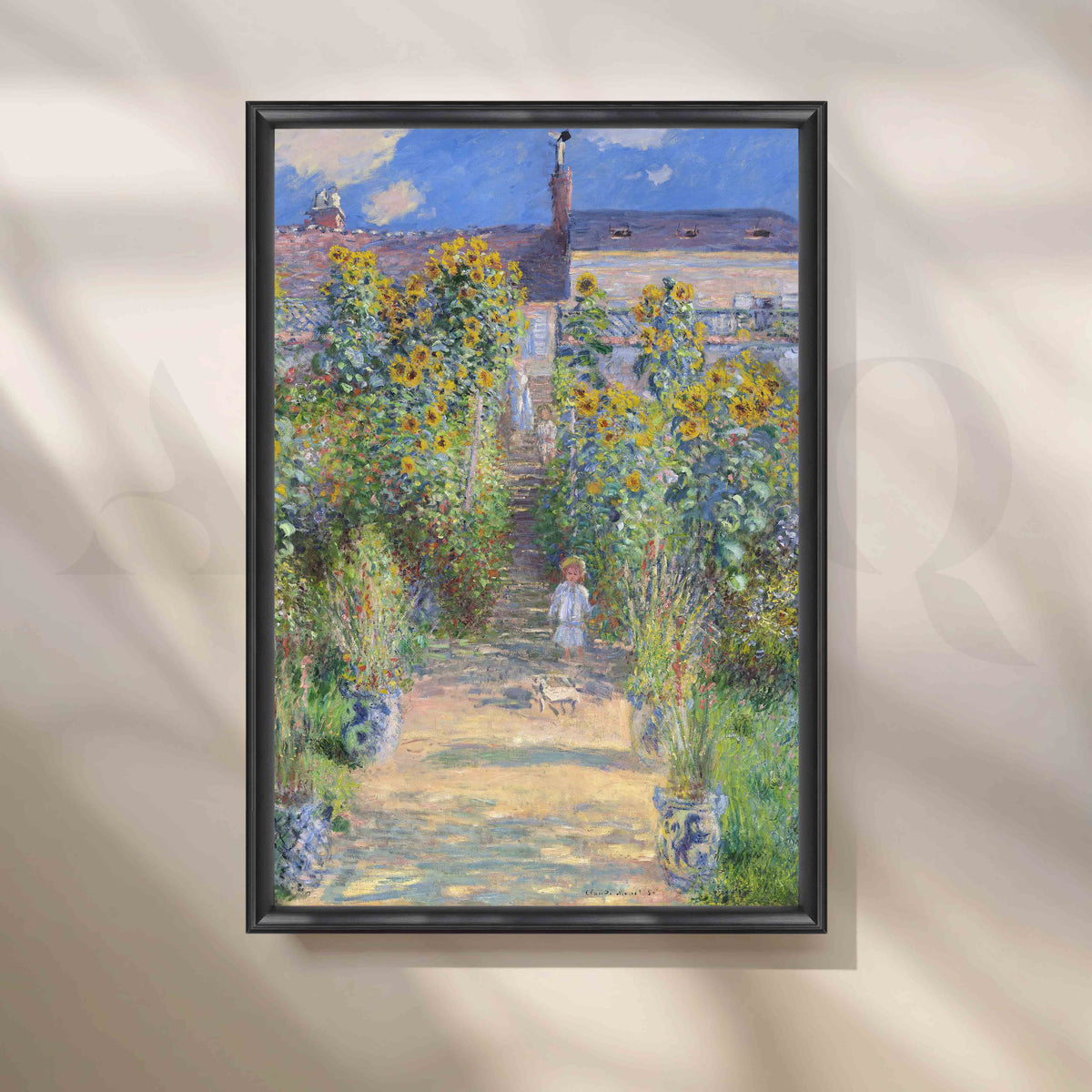 The Artist’s Garden at Vétheuil Impressionist Canvas Artwork – Asha Art Studio – Image 3