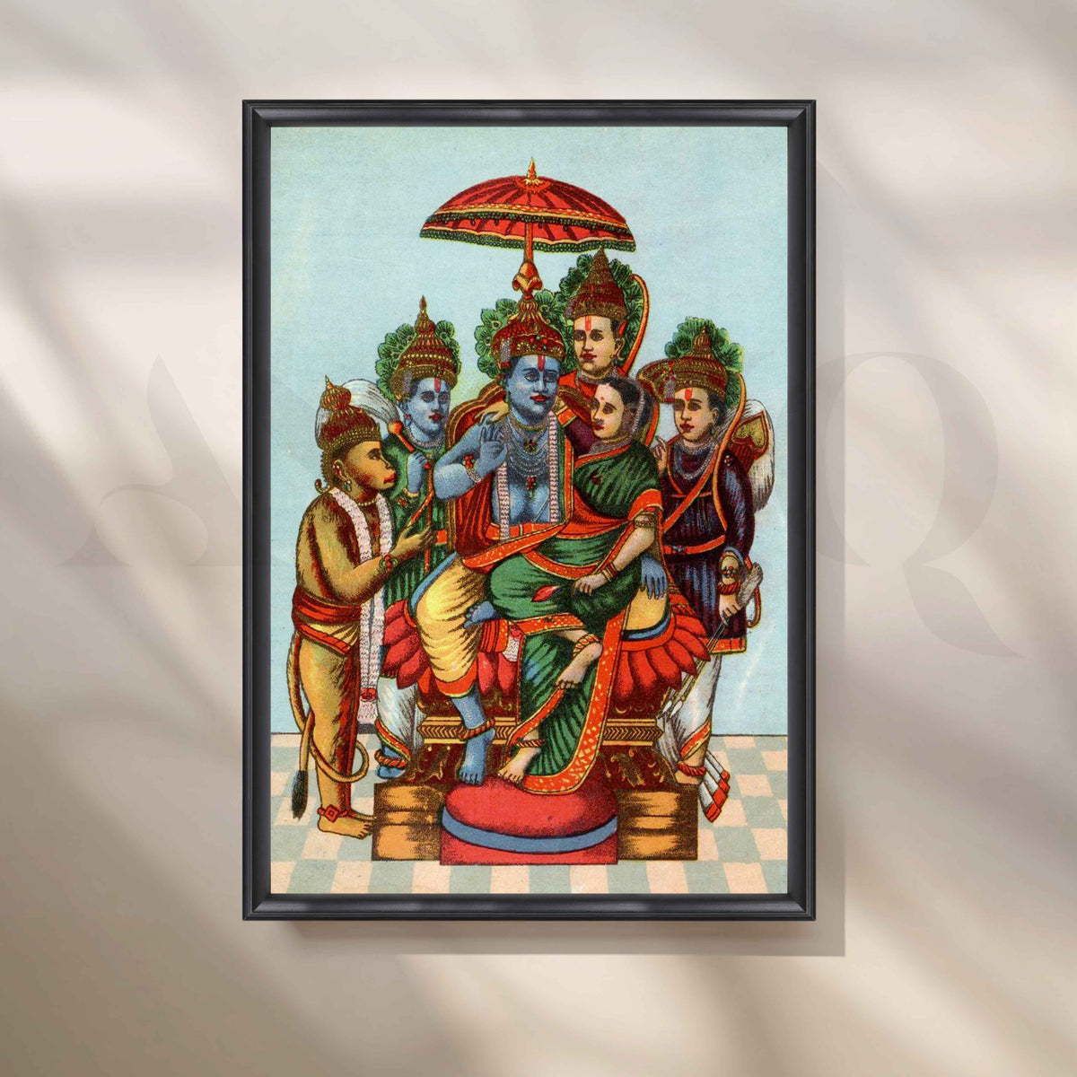 Sri Rama Pattabhishek by Raja Ravi Varma – Asha Art Studio – Image 3