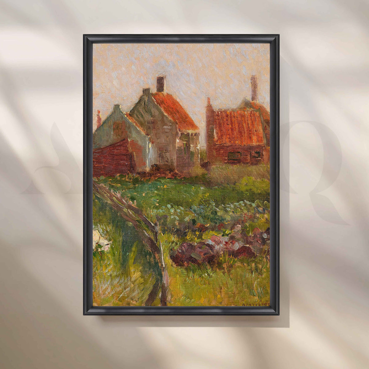 Rustic Village Landscape Canvas Artwork – Asha Art Studio – Image 3