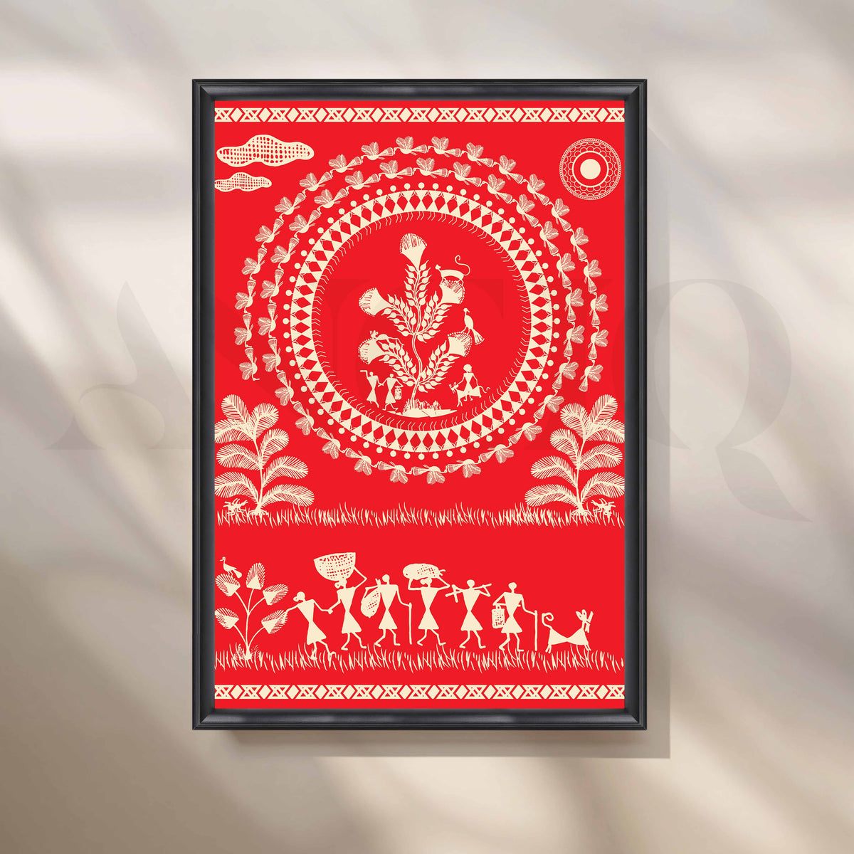 Warli Tree of Life Artwork – Asha Art Studio – Image 3