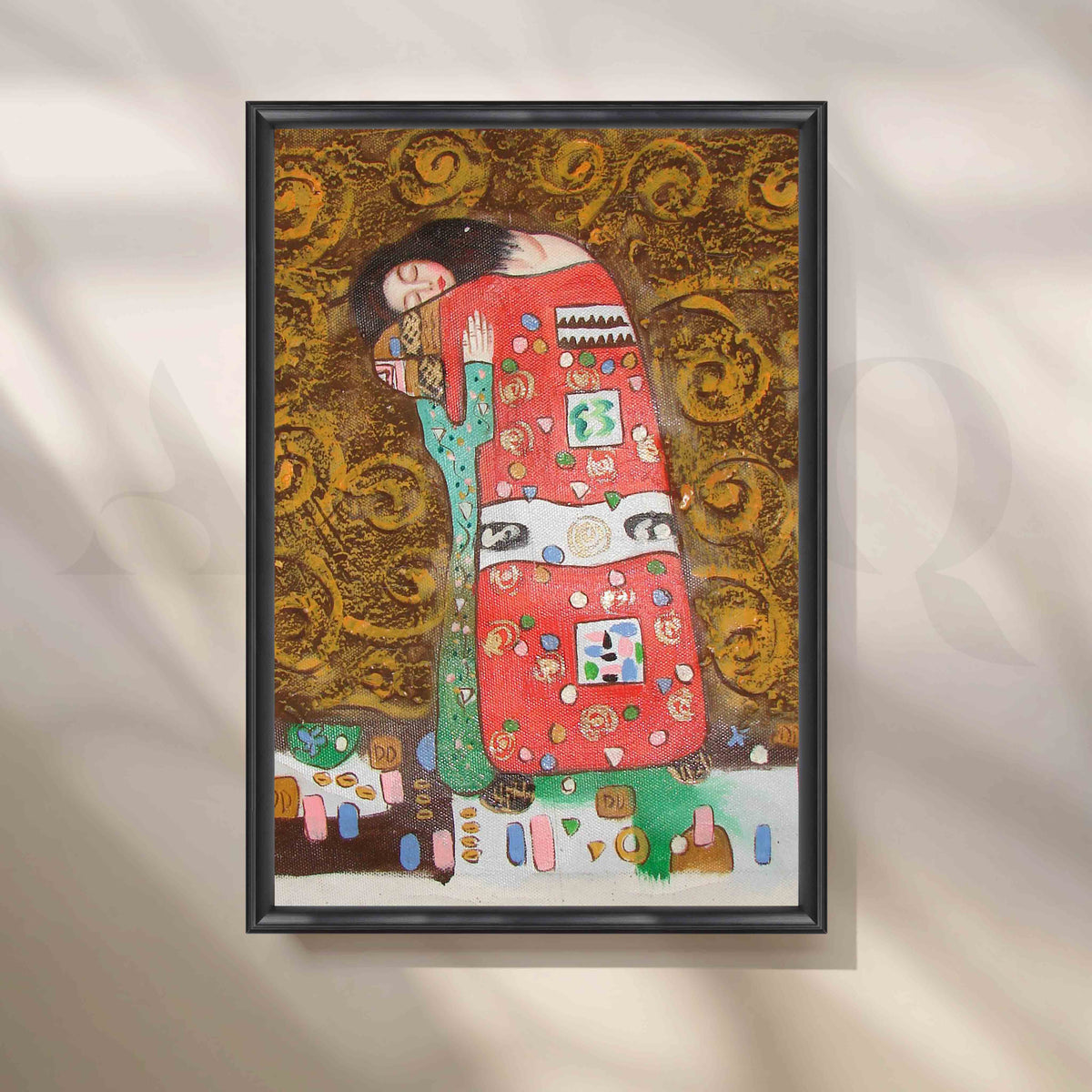Gustav Klimt Motherly Embrace Canvas Artwork – Asha Art Studio – Image 3