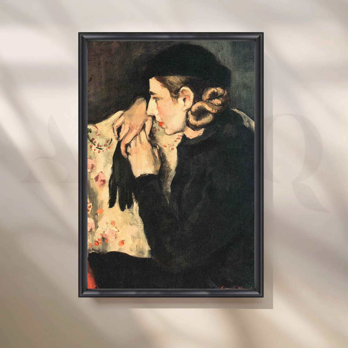 Denise Proutaux by Amrita Sher-Gil Canvas Artwork – Asha Art Studio – Image 3