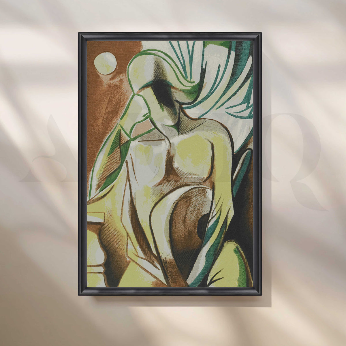 Botanical Abstract Figure Canvas Artwork – Asha Art Studio – Image 3