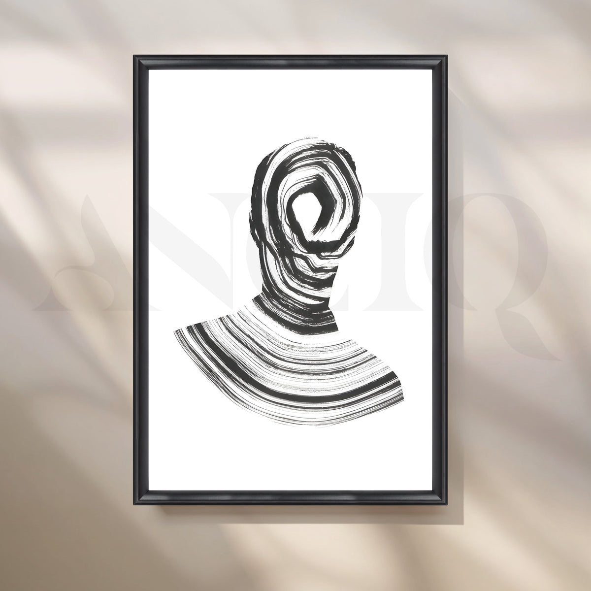 Silhouette Brushstroke Canvas Artwork – Asha Art Studio – Image 3