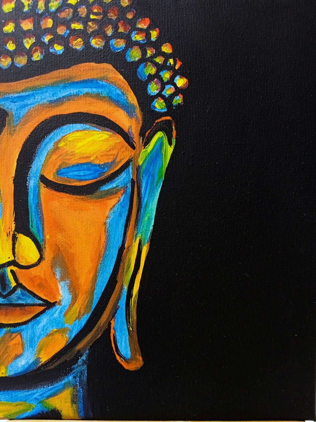 Buddha – Inner Peace Acrylic Painting – handmade by Asha Art Studio