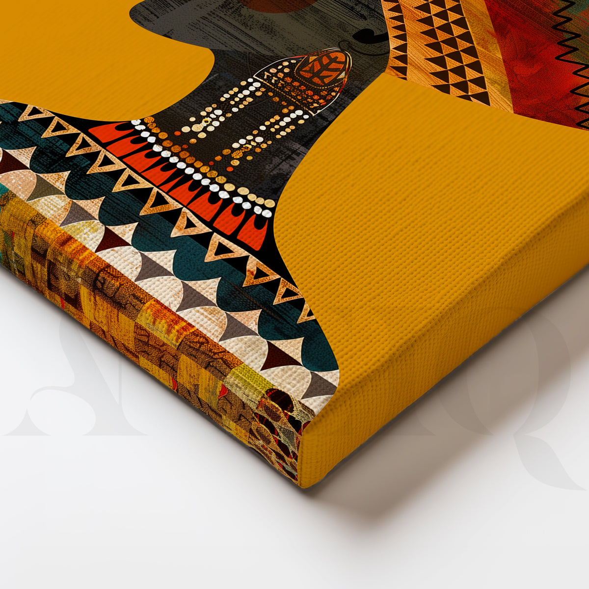 Golden Afro Muse Gallery Wall – Set of 3 Artworks – Asha Art Studio – Image 2