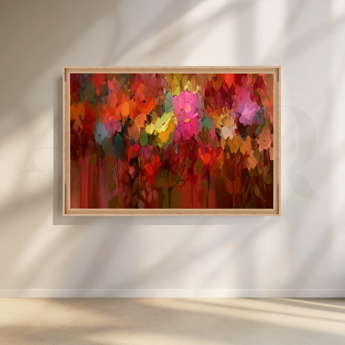 Vibrant Abstract Floral Canvas Artwork – Asha Art Studio – Image 5