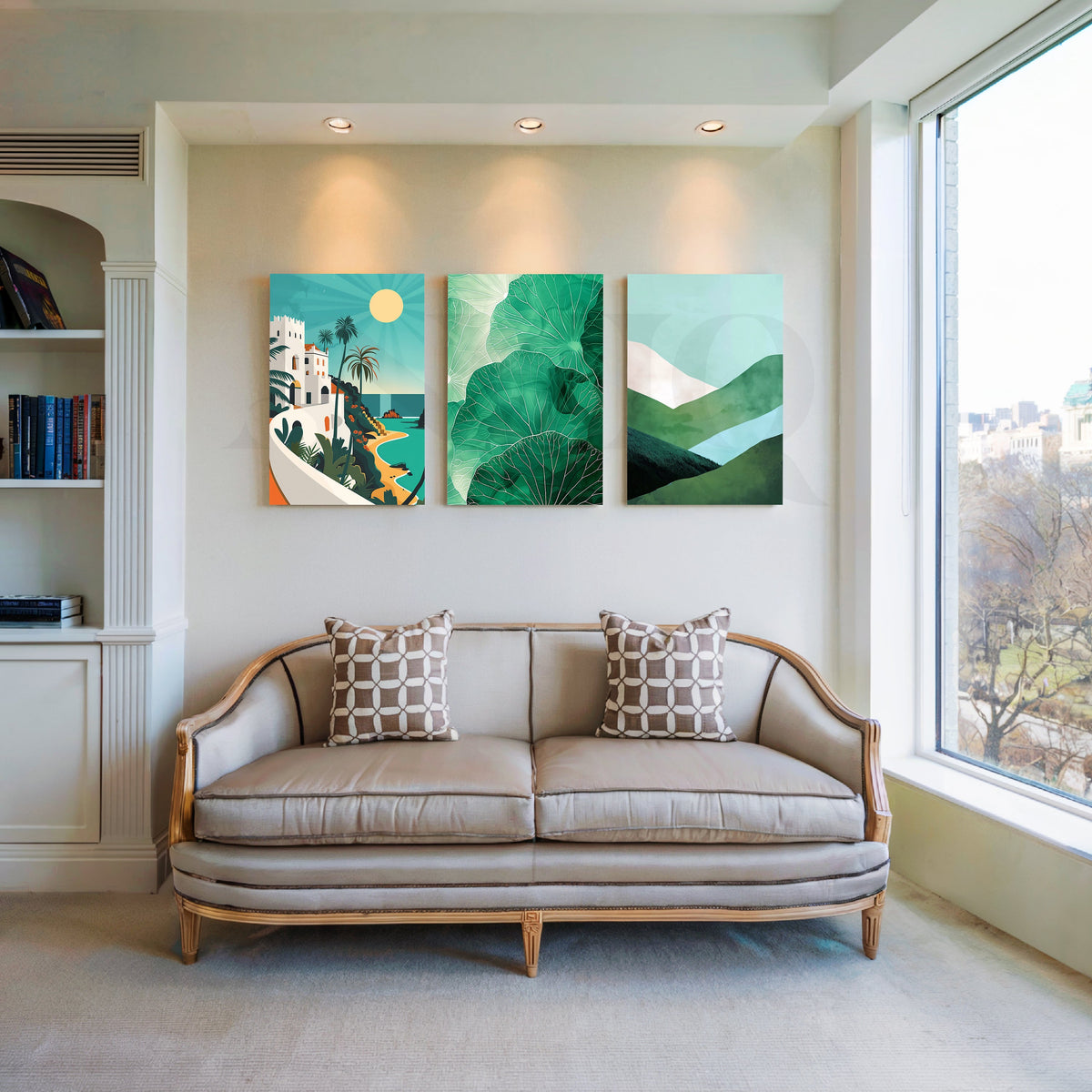 Coastal Serenity Gallery Wall – Set of 3 Artworks – Asha Art Studio