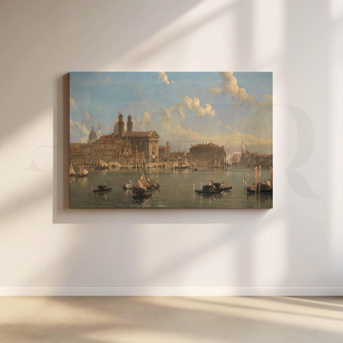 Venetian Waterfront Canvas Artwork – Asha Art Studio