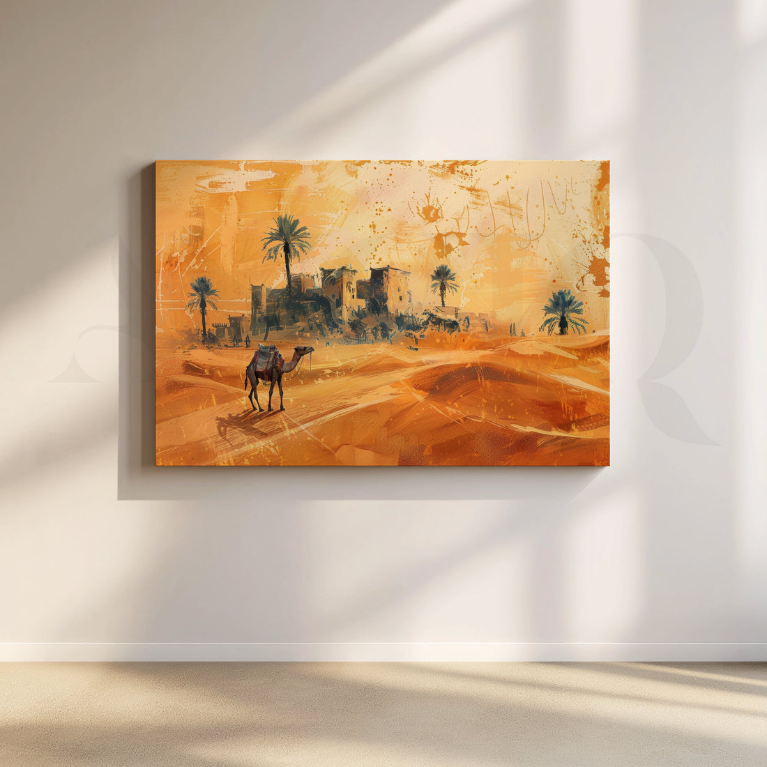 Camel Caravan Canvas Artwork – Asha Art Studio