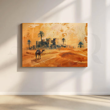 Camel Caravan Canvas Artwork – Asha Art Studio