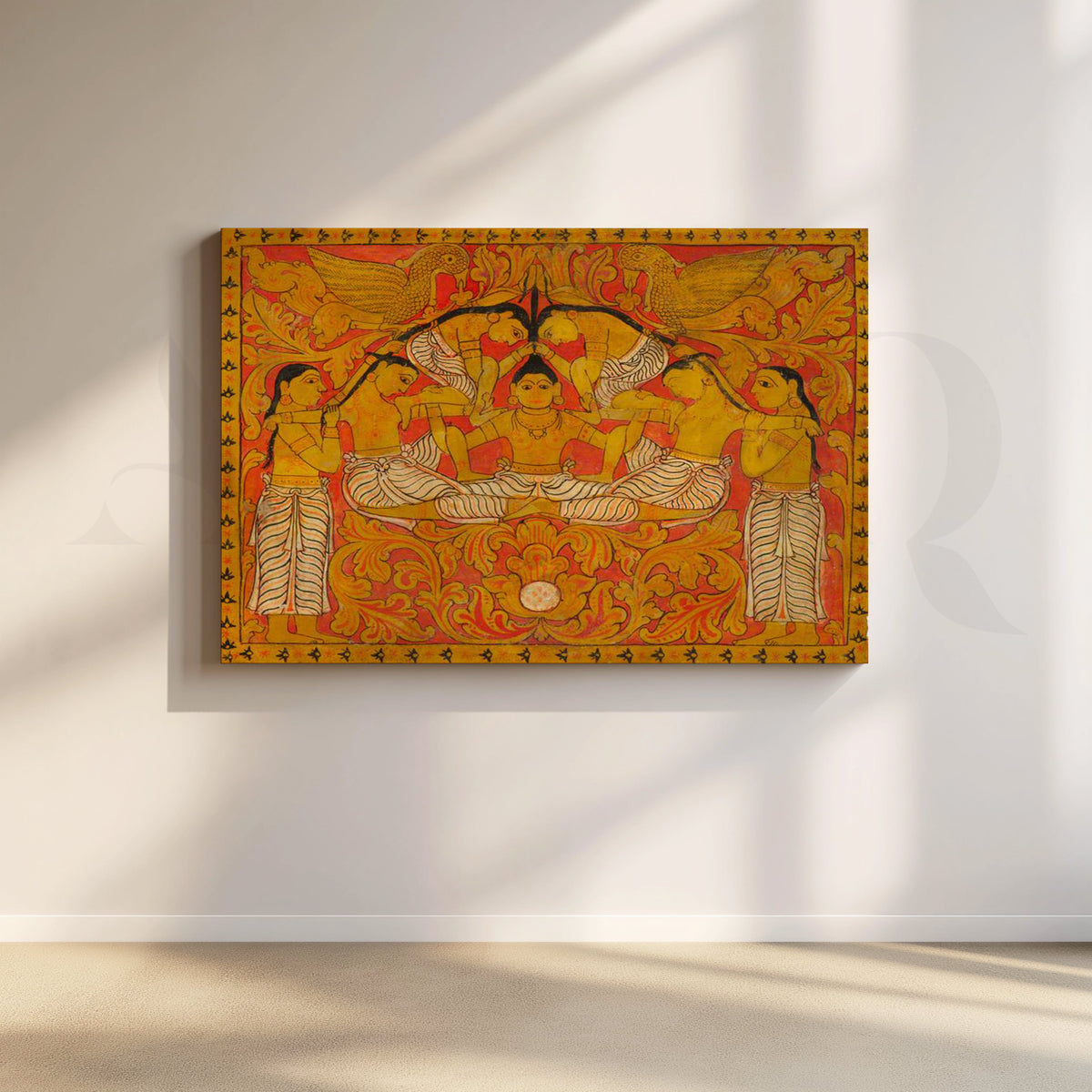 Traditional Divine Gathering Canvas Artwork – Asha Art Studio