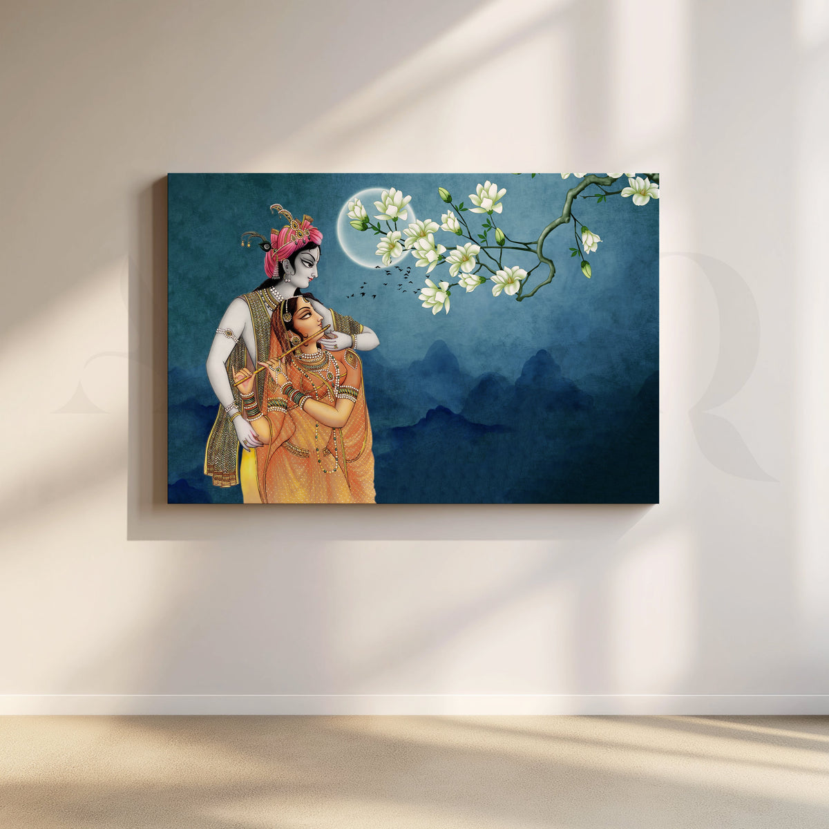 Moonlit Devotion Canvas Artwork for Bedroom – Asha Art Studio