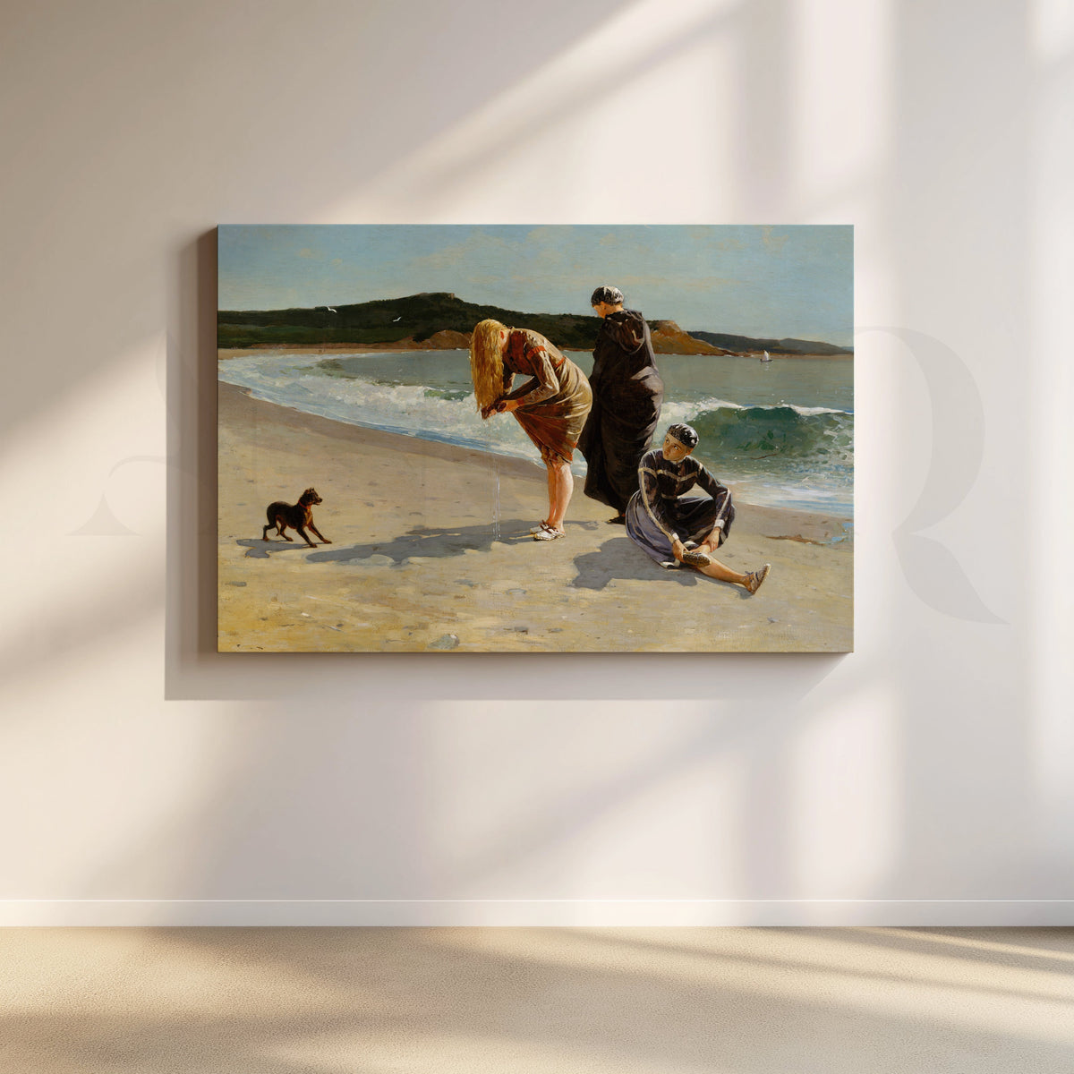 Beach Day with Girls Canvas Artwork – Asha Art Studio