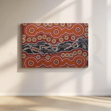 Aboriginal Rhythm Dot Art Canvas Wall Décor – Asha Art Studio