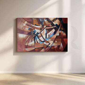 Cubist Abstract Canvas Artwork – Asha Art Studio