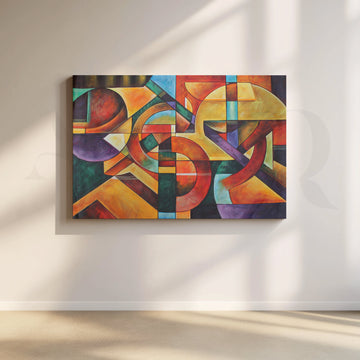 Vibrant Multicolor Geometric Artwork – Asha Art Studio