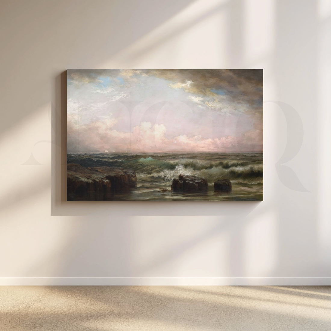 Storm Break Coastline Canvas Artwork – Asha Art Studio