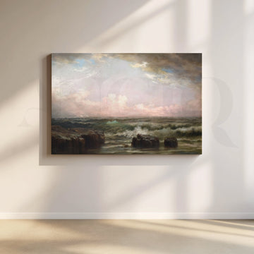 Storm Break Coastline Canvas Artwork – Asha Art Studio