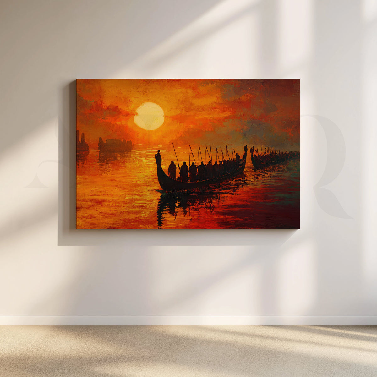 Sunset Drifters Canvas Artwork – Asha Art Studio