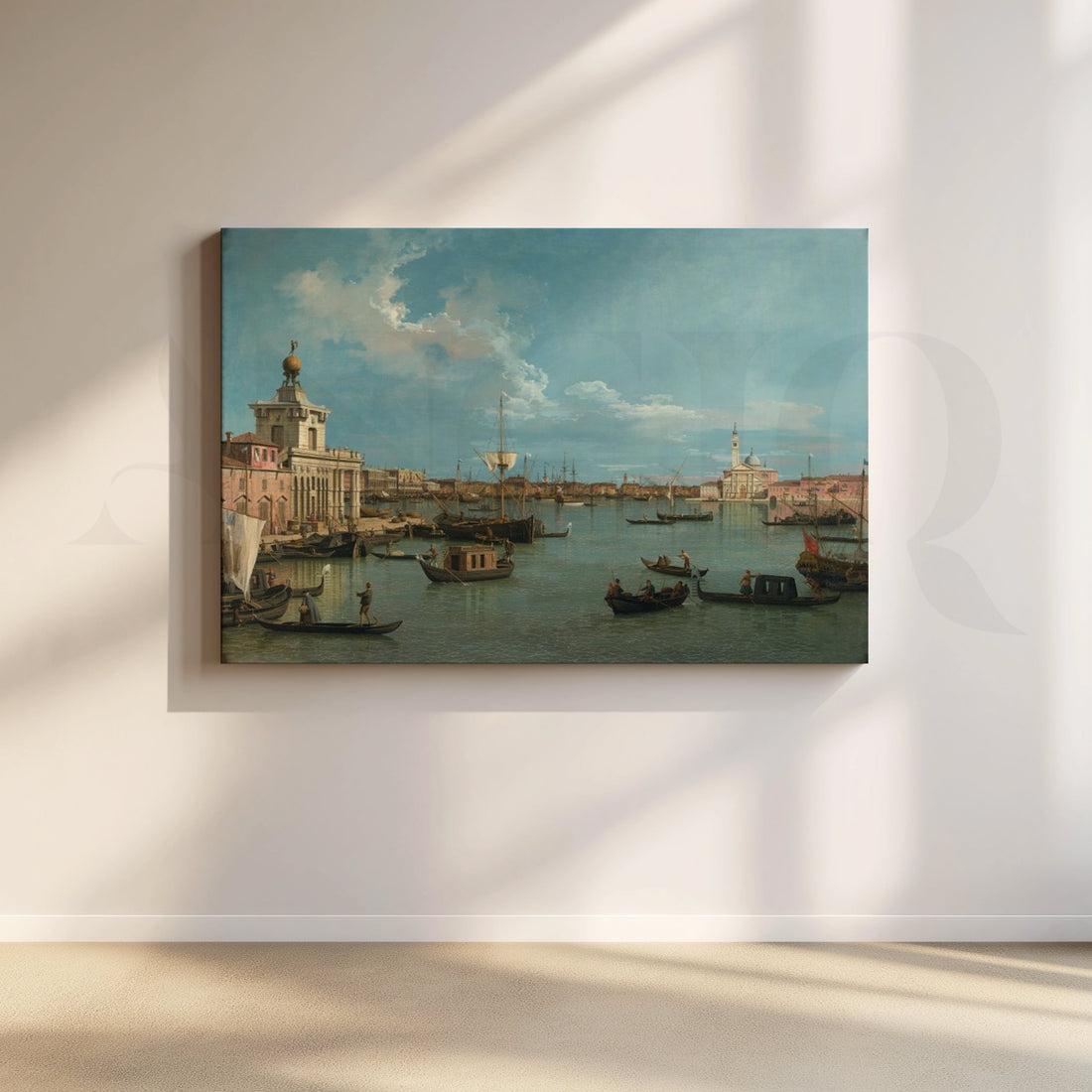 Venetian Harbor Life Canvas Artwork – Asha Art Studio