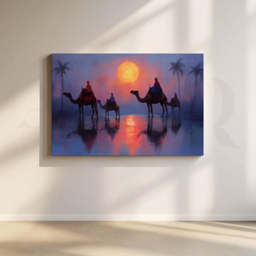 Twilight Caravan Canvas Artwork – Asha Art Studio